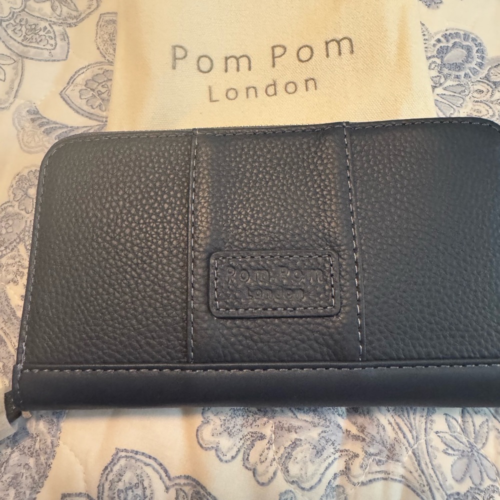 Pom Pom London Blue Wallet